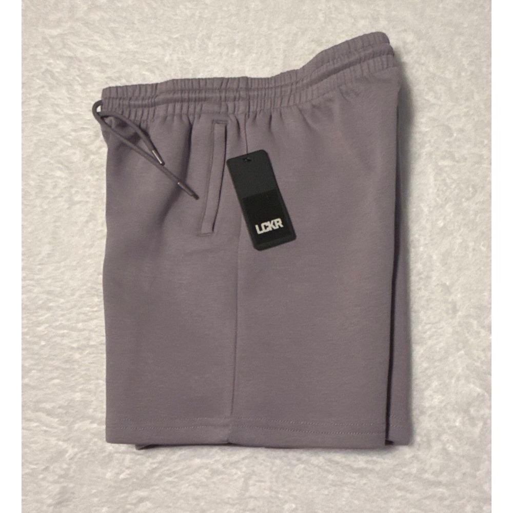 LCKR Boys M 10-12 Hudson Dusky Lavender Drawstring Casual Athletic Shorts NWT